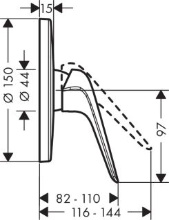 Смеситель для душа Hansgrohe Novus 71066000 хром